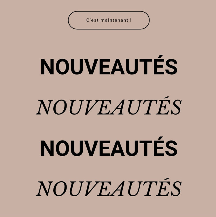 Nouveautés