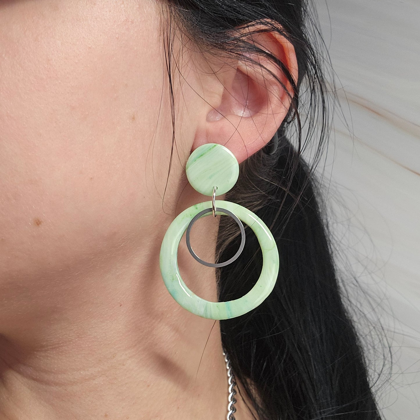 Boucles d'oreilles " Jade 01 "