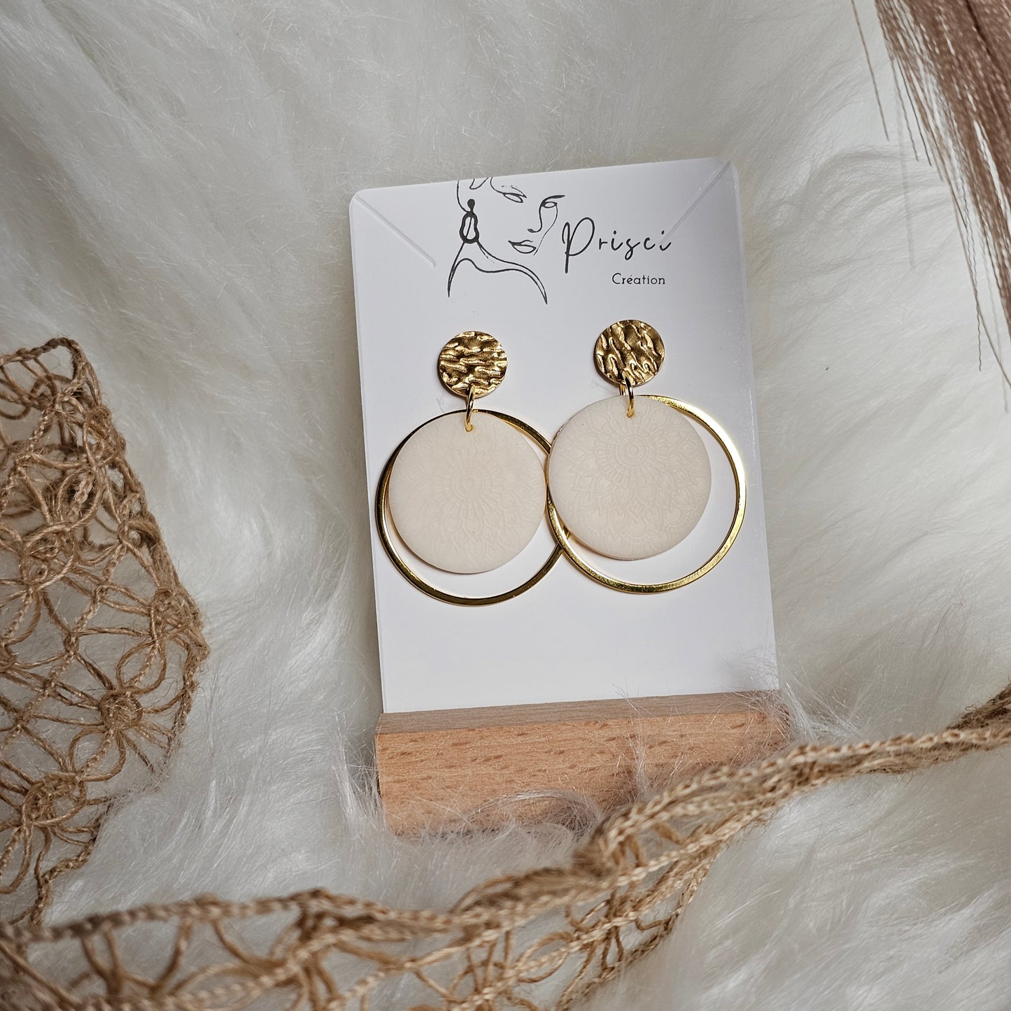 Boucles d'oreilles " Rose "