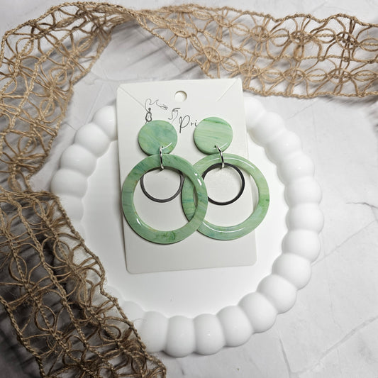 Boucles d'oreilles " Jade 01 "