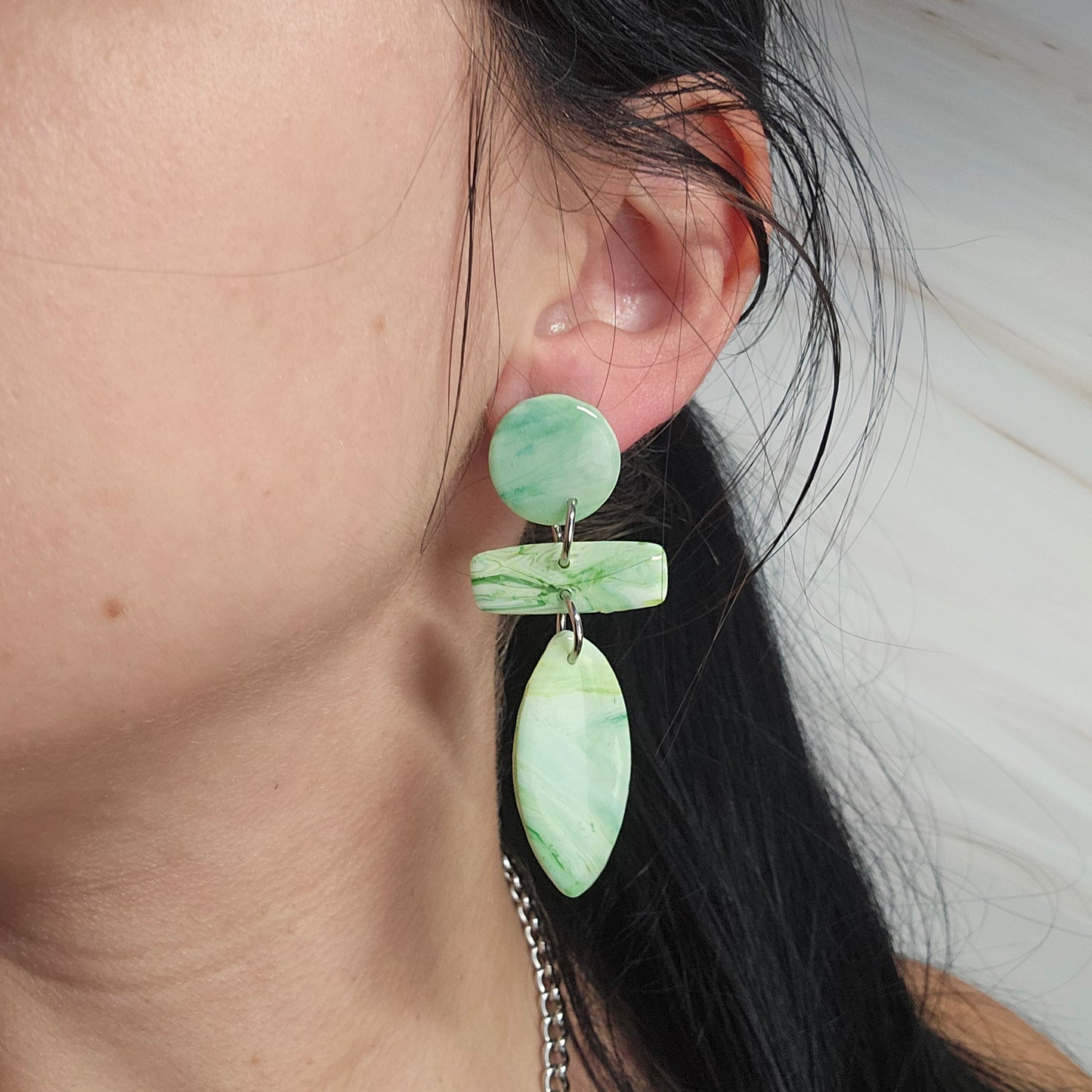 Boucles d'oreilles " Jade 06 "