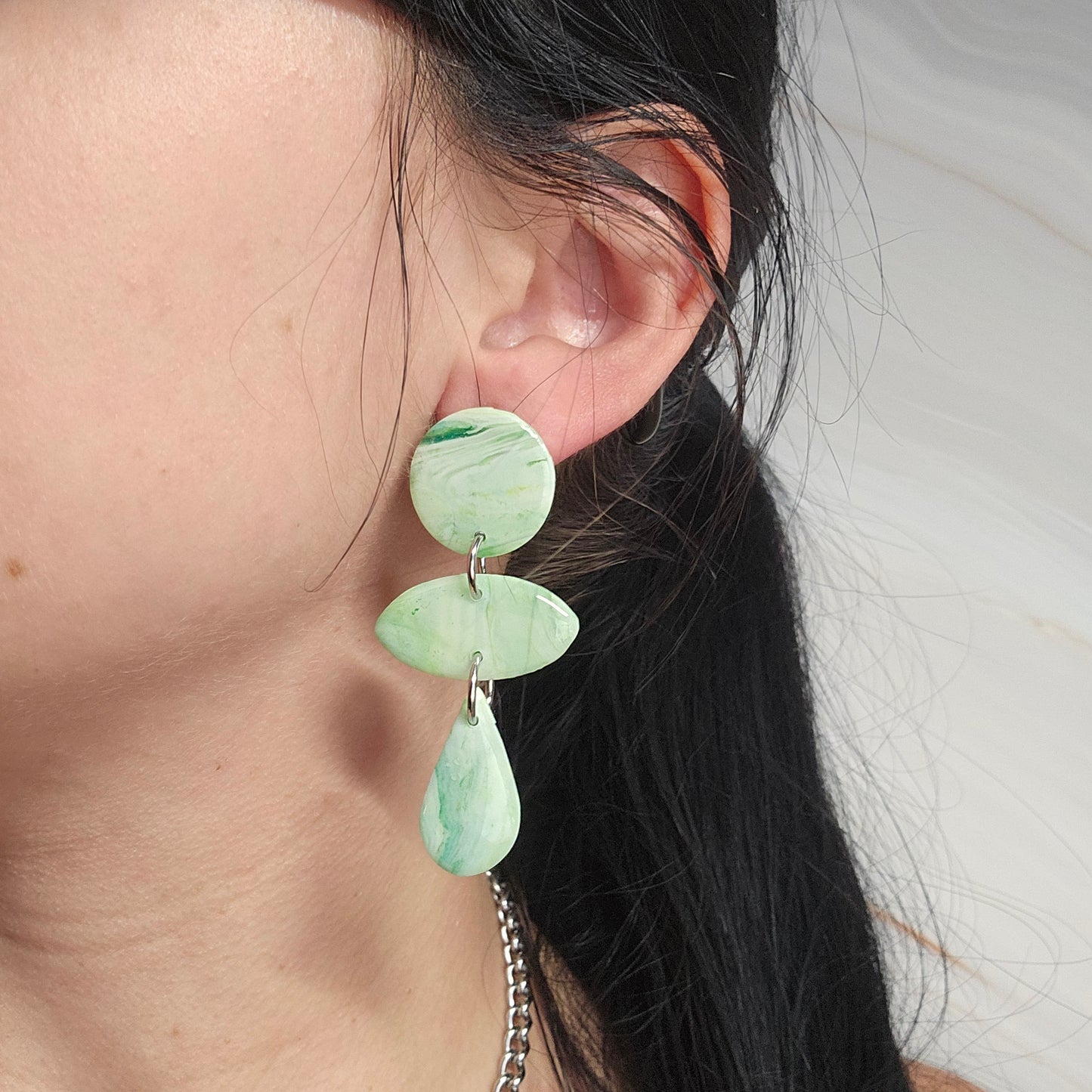 Boucles d'oreilles " Jade 08 "