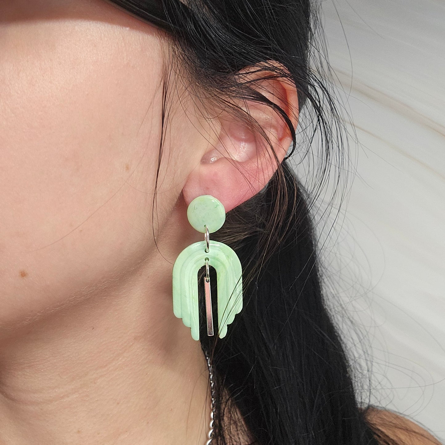 Boucles d'oreilles " Jade 02 "