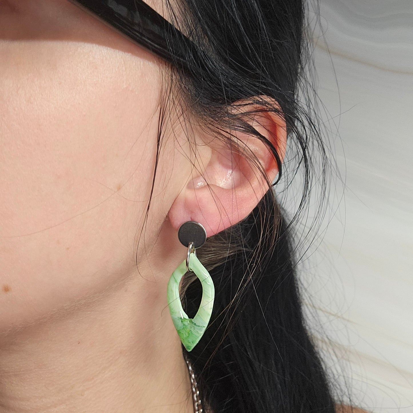 Boucles d'oreilles " Jade 03 "